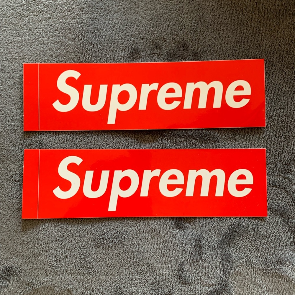2 Supreme Box Logo Stickers